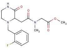 methyl N-{[1-(2-fluorobenzyl)-3-oxo-2-piperazinyl]acetyl}-N-methylglycinate