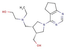 2-[{[(3R*,4R*)-1-(6,7-dihydro-5H-cyclopenta[d]pyrimidin-4-yl)-4-(hydroxymethyl)pyrrolidin-3-yl]methyl}(ethyl)amino]ethanol