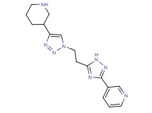 3-(5-{2-[4-(3-piperidinyl)-1H-1,2,3-triazol-1-yl]ethyl}-1H-1,2,4-triazol-3-yl)pyridine hydrochloride
