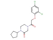 1-cyclopentyl-4-[(2,4-dichlorophenoxy)acetyl]-2-piperazinone