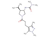 N'-{(3S*,4R*)-4-isopropyl-1-[3-(1,3,5-trimethyl-1H-pyrazol-4-yl)propanoyl]-3-pyrrolidinyl}-N,N-dimethylurea