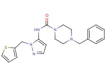 4-benzyl-N-[1-(2-thienylmethyl)-1H-pyrazol-5-yl]piperazine-1-carboxamide