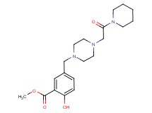 methyl 2-hydroxy-5-({4-[2-oxo-2-(1-piperidinyl)ethyl]-1-piperazinyl}methyl)benzoate