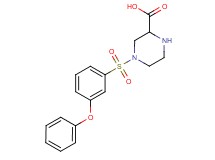 4-[(3-phenoxyphenyl)sulfonyl]piperazine-2-carboxylic acid