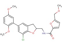 N-{[7-chloro-5-(2,5-dimethoxyphenyl)-2,3-dihydro-1-benzofuran-2-yl]methyl}-5-(methoxymethyl)-2-furamide