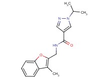 1-isopropyl-N-[(3-methyl-1-benzofuran-2-yl)methyl]-1H-pyrazole-4-carboxamide