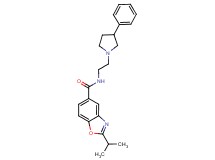 2-isopropyl-N-[2-(3-phenylpyrrolidin-1-yl)ethyl]-1,3-benzoxazole-5-carboxamide