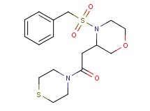 4-(benzylsulfonyl)-3-[2-oxo-2-(4-thiomorpholinyl)ethyl]morpholine