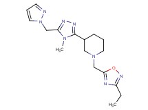 1-[(3-ethyl-1,2,4-oxadiazol-5-yl)methyl]-3-[4-methyl-5-(1H-pyrazol-1-ylmethyl)-4H-1,2,4-triazol-3-yl]piperidine