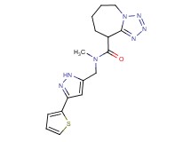 N-methyl-N-{[3-(2-thienyl)-1H-pyrazol-5-yl]methyl}-6,7,8,9-tetrahydro-5H-tetrazolo[1,5-a]azepine-9-carboxamide