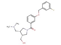 ((3R*,4R*)-4-[(dimethylamino)methyl]-1-{3-[(3-fluorobenzyl)oxy]benzoyl}pyrrolidin-3-yl)methanol