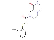 8-{[(2-methylphenyl)thio]acetyl}hexahydro-2H-pyrazino[1,2-a]pyrazin-1(6H)-one