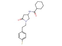 N-{1-[2-(4-fluorophenyl)ethyl]-5-oxo-3-pyrrolidinyl}cyclohexanecarboxamide