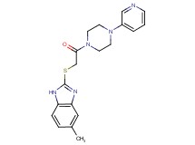 5-methyl-2-({2-oxo-2-[4-(3-pyridinyl)-1-piperazinyl]ethyl}thio)-1H-benzimidazole