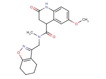 6-methoxy-N-methyl-2-oxo-N-(4,5,6,7-tetrahydro-1,2-benzisoxazol-3-ylmethyl)-1,2,3,4-tetrahydro-4-quinolinecarboxamide