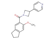 4-{1-[(6-methoxy-2,3-dihydro-1H-inden-5-yl)carbonyl]-3-azetidinyl}pyridine