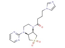 (4aS*,7aR*)-1-[4-(1H-imidazol-1-yl)butanoyl]-4-pyrimidin-2-yloctahydrothieno[3,4-b]pyrazine 6,6-dioxide