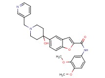 N-(3,4-dimethoxyphenyl)-5-[4-hydroxy-1-(3-pyridinylmethyl)-4-piperidinyl]-1-benzofuran-2-carboxamide