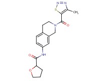 N-{2-[(4-methyl-1,2,3-thiadiazol-5-yl)carbonyl]-1,2,3,4-tetrahydroisoquinolin-7-yl}tetrahydrofuran-2-carboxamide
