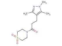 4-[3-(1,3,5-trimethyl-1H-pyrazol-4-yl)propanoyl]thiomorpholine 1,1-dioxide