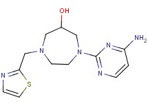 1-(4-aminopyrimidin-2-yl)-4-(1,3-thiazol-2-ylmethyl)-1,4-diazepan-6-ol