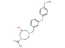 1-acetyl-4-[3-(4-methoxyphenoxy)benzyl]-1,4-diazepan-6-ol