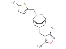 (1S*,5R*)-3-[(3,5-dimethyl-4-isoxazolyl)methyl]-6-[(5-methyl-2-thienyl)methyl]-3,6-diazabicyclo[3.2.2]nonane
