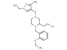 2-{1-(2-ethoxybenzyl)-4-[(1-ethyl-3-methyl-1H-pyrazol-4-yl)methyl]-2-piperazinyl}ethanol