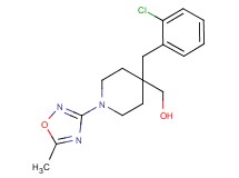 [4-(2-chlorobenzyl)-1-(5-methyl-1,2,4-oxadiazol-3-yl)piperidin-4-yl]methanol