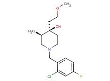 (3R*,4R*)-1-(2-chloro-4-fluorobenzyl)-4-(2-methoxyethyl)-3-methyl-4-piperidinol