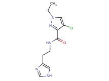 4-chloro-1-ethyl-N-[2-(1H-imidazol-4-yl)ethyl]-1H-pyrazole-3-carboxamide