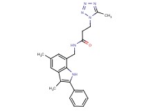 N-[(3,5-dimethyl-2-phenyl-1H-indol-7-yl)methyl]-3-(5-methyl-1H-tetrazol-1-yl)propanamide