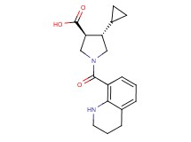 (3S*,4S*)-4-cyclopropyl-1-(1,2,3,4-tetrahydro-8-quinolinylcarbonyl)-3-pyrrolidinecarboxylic acid