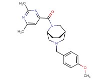 (1S*,5R*)-6-[(2,6-dimethyl-4-pyrimidinyl)carbonyl]-3-(4-methoxybenzyl)-3,6-diazabicyclo[3.2.2]nonane