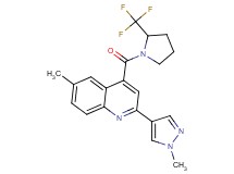 6-methyl-2-(1-methyl-1H-pyrazol-4-yl)-4-{[2-(trifluoromethyl)pyrrolidin-1-yl]carbonyl}quinoline