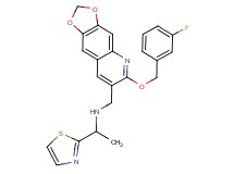 ({6-[(3-fluorobenzyl)oxy][1,3]dioxolo[4,5-g]quinolin-7-yl}methyl)[1-(1,3-thiazol-2-yl)ethyl]amine