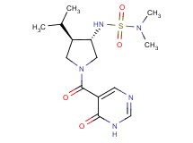 N'-{(3S*,4R*)-4-isopropyl-1-[(6-oxo-1,6-dihydro-5-pyrimidinyl)carbonyl]-3-pyrrolidinyl}-N,N-dimethylsulfamide