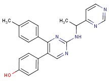 4-{4-(4-methylphenyl)-2-[(1-pyrimidin-4-ylethyl)amino]pyrimidin-5-yl}phenol