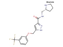 N-[(2R)-pyrrolidin-2-ylmethyl]-5-{[3-(trifluoromethyl)phenoxy]methyl}-1H-pyrazole-3-carboxamide