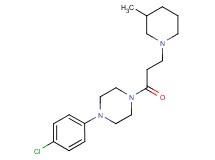 1-(4-chlorophenyl)-4-[3-(3-methyl-1-piperidinyl)propanoyl]piperazine bis(trifluoroacetate)