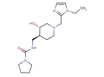 N-({(3S*,4S*)-1-[(1-ethyl-1H-imidazol-2-yl)methyl]-3-hydroxypiperidin-4-yl}methyl)pyrrolidine-1-carboxamide