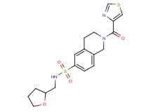 N-(tetrahydrofuran-2-ylmethyl)-2-(1,3-thiazol-4-ylcarbonyl)-1,2,3,4-tetrahydroisoquinoline-6-sulfonamide