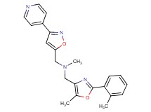 N-methyl-1-[5-methyl-2-(2-methylphenyl)-1,3-oxazol-4-yl]-N-[(3-pyridin-4-ylisoxazol-5-yl)methyl]methanamine