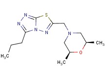 6-{[(2R*,6S*)-2,6-dimethylmorpholin-4-yl]methyl}-3-propyl[1,2,4]triazolo[3,4-b][1,3,4]thiadiazole