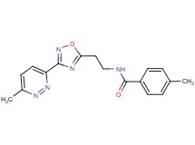 4-methyl-N-{2-[3-(6-methyl-3-pyridazinyl)-1,2,4-oxadiazol-5-yl]ethyl}benzamide