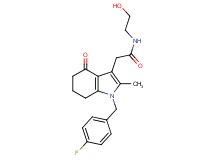 2-[1-(4-fluorobenzyl)-2-methyl-4-oxo-4,5,6,7-tetrahydro-1H-indol-3-yl]-N-(2-hydroxyethyl)acetamide