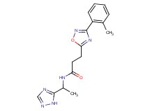 3-[3-(2-methylphenyl)-1,2,4-oxadiazol-5-yl]-N-[1-(1H-1,2,4-triazol-5-yl)ethyl]propanamide