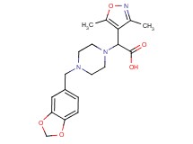 [4-(1,3-benzodioxol-5-ylmethyl)piperazin-1-yl](3,5-dimethylisoxazol-4-yl)acetic acid