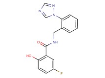 5-fluoro-2-hydroxy-N-[2-(1H-1,2,4-triazol-1-yl)benzyl]benzamide