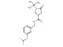 1-tert-butyl-N-[3-(difluoromethoxy)benzyl]-5-oxo-3-pyrrolidinecarboxamide